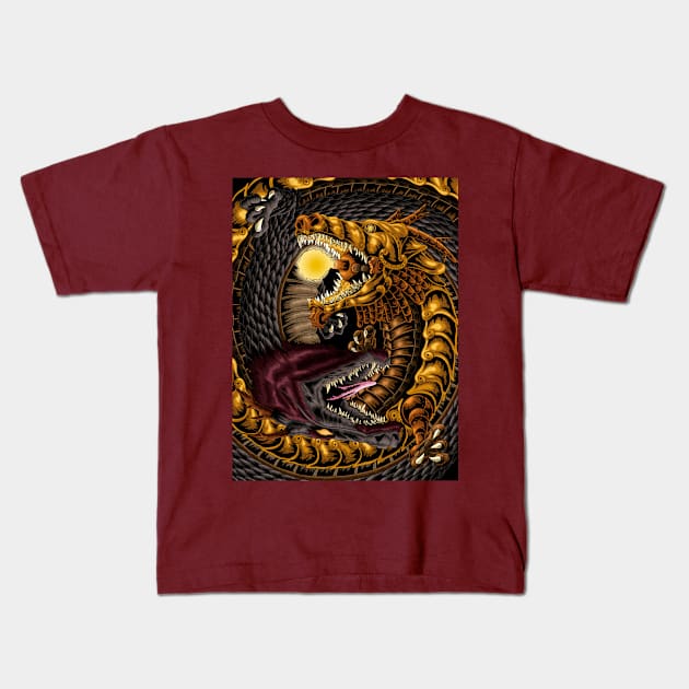 Double Dragon Kids T-Shirt by BJManchester